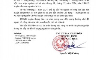 TẠM DỪNG CHI TRẢ CHẾ ĐỘ CHO NGƯỜI CÓ CÔNG TRÊN ĐỊA BÀN HUYỆN LỘC HÀ